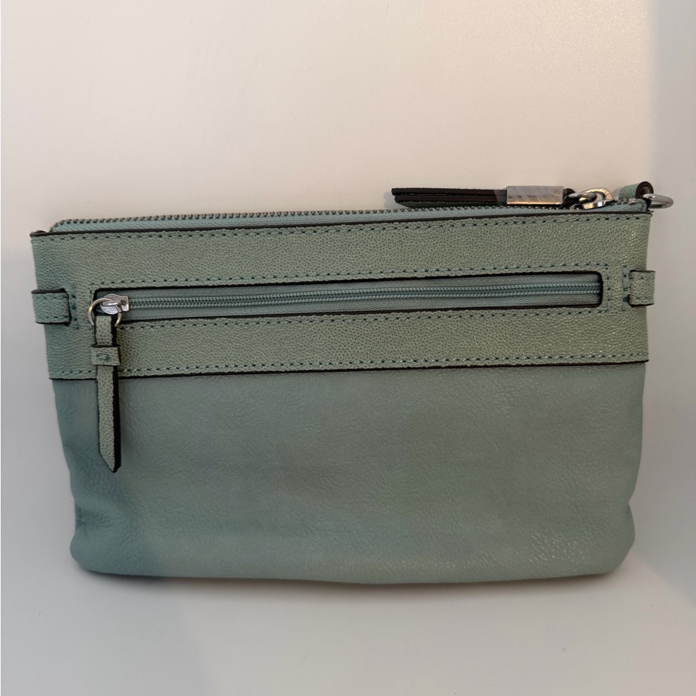 Simply Vera Vera Wang Mint Green Zip Top Clutch - Picture 5 of 14